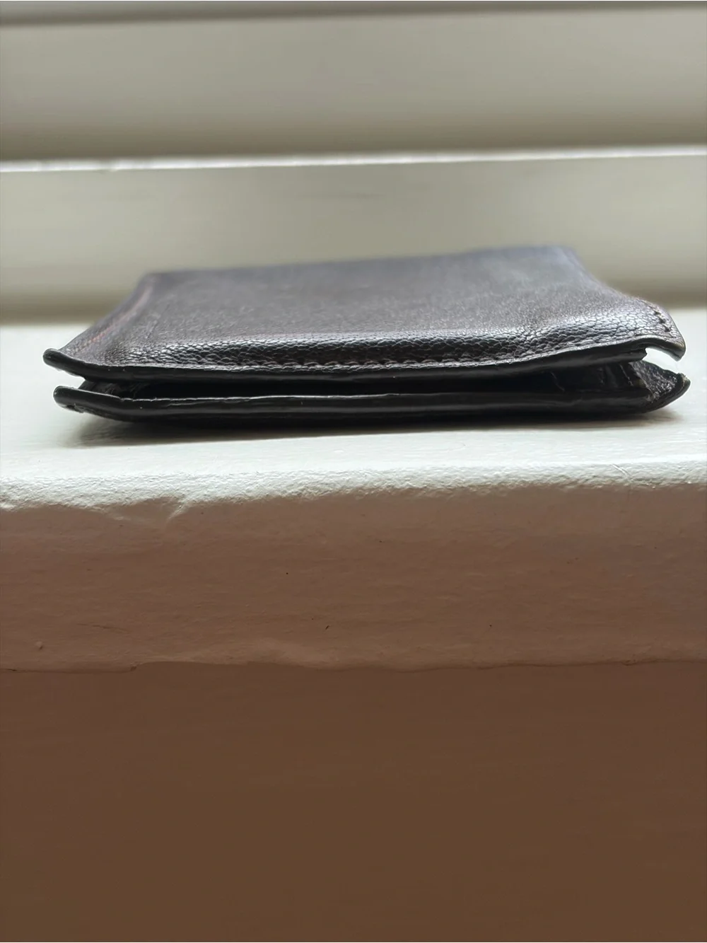 Brunello Cucinelli Dark Brown Pebbled Leather Bifold Wallet